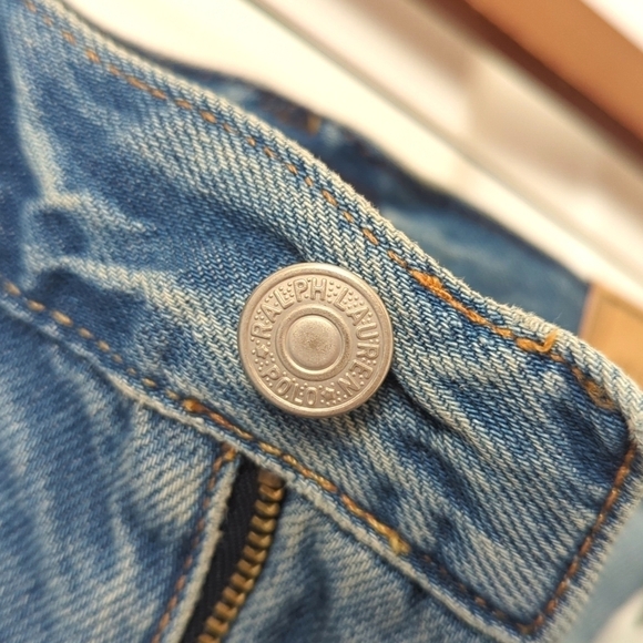 Polo Ralph Lauren The Sullivan Slim Classic Medium Wash Raw Hem Jean Shorts 18 - Picture 6 of 12